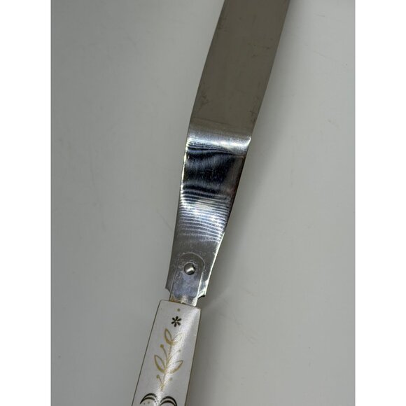 Vintage Flint Arrowhead Spatula 12.5" Stainless Steel Acrylic Handle USA MCM - Picture 3 of 8